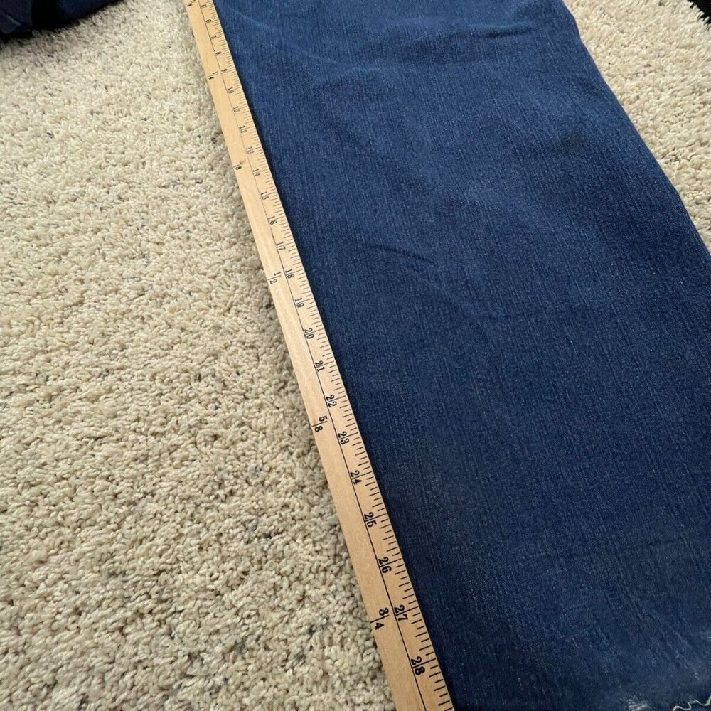 Coogi Mens 42x33 Blue Denim Pants Jeans 100% Cotton Red Green Design Pockets - Picture 5 of 14